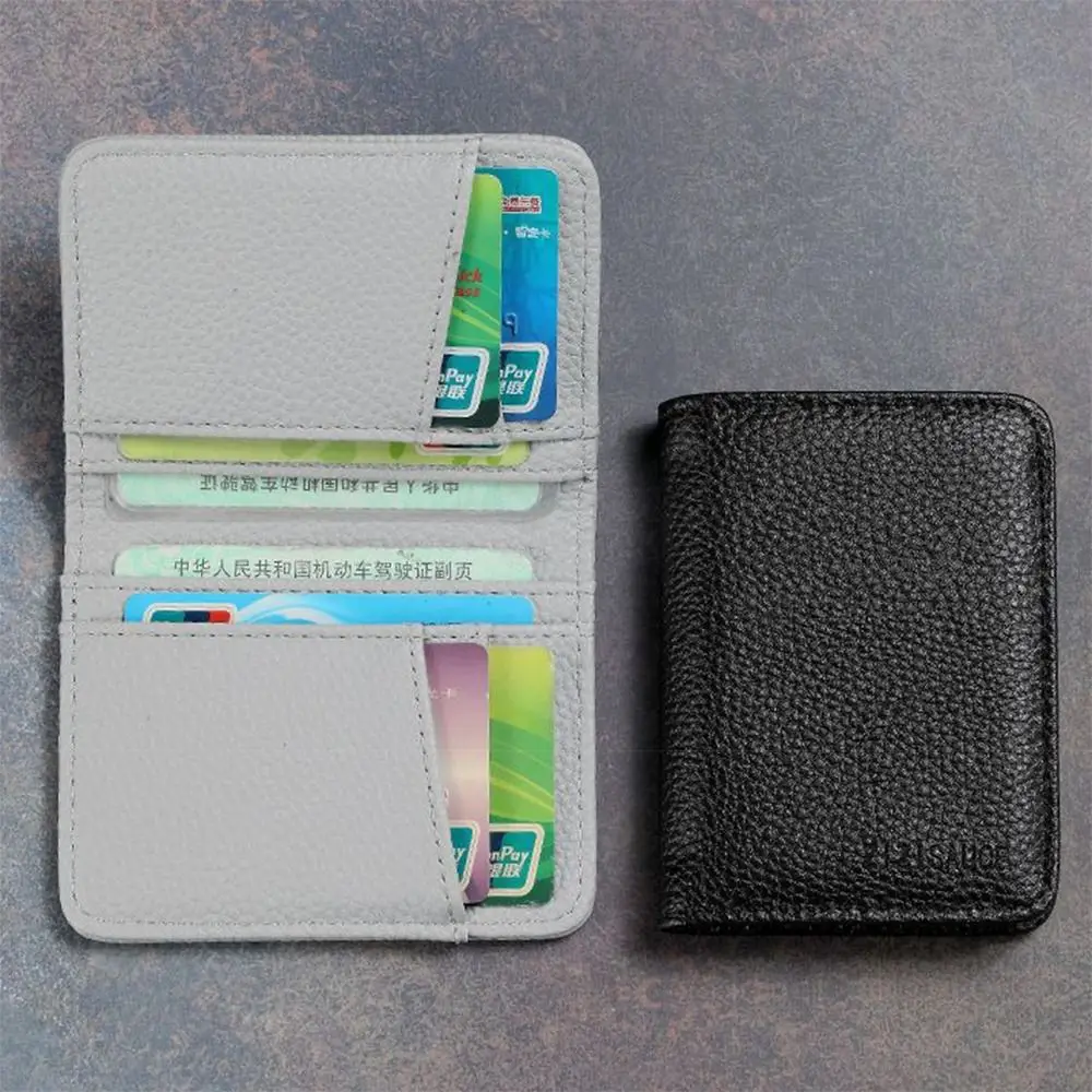 Solid Color Card Case Universal PU Leather Multi-card Slot Business Card Case ID package Men Women