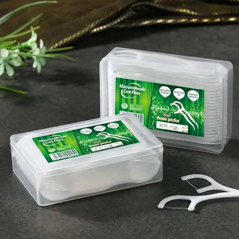 Dental Floss 50 Square Boxed Dental Floss Stick Dental Oral Gift Custom Disposable Toothpicks