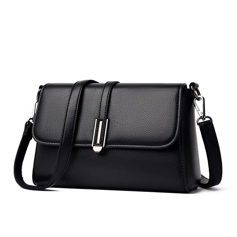 

Pu Solid Thread Metal Decoration Hasp Shoulder Bags Fashion Simple Crossbody Bag 2024 Hot Sale Women's Bag Bolsos De Señora