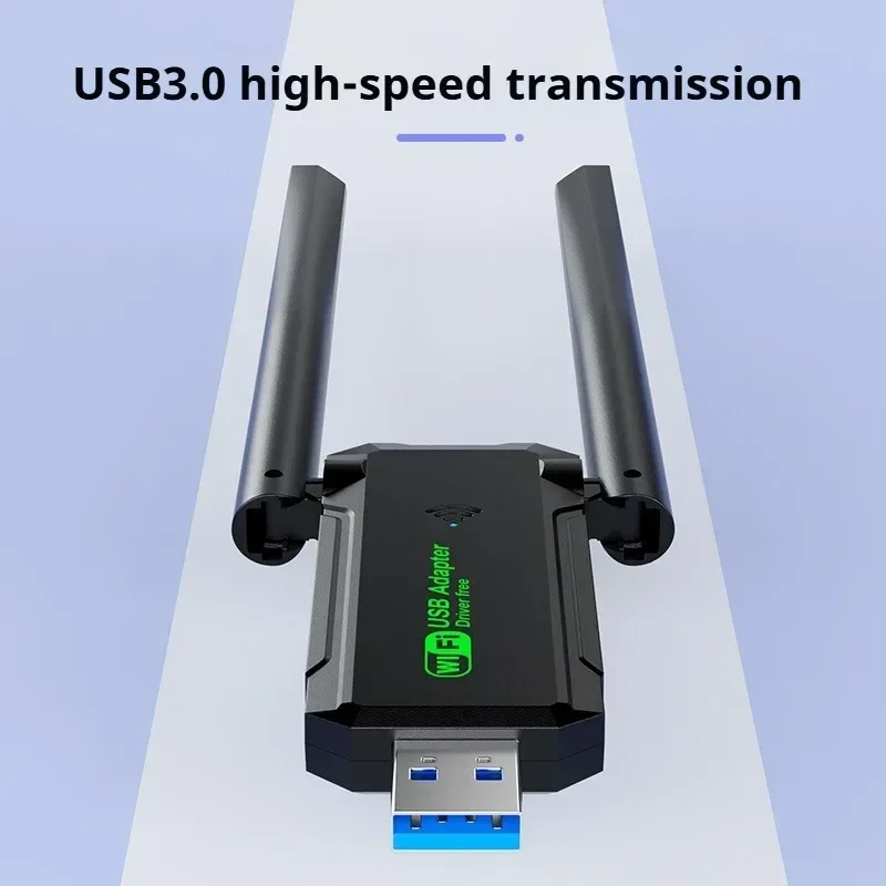 

1800Mbps WiFi 6 USB Adapter 5G/2.4GHz USB3.0 Wi-fi Dongle Wireless 802.11ax Network Card High Gain Antenna For Windows 10 11