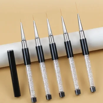 네일 아트 브러쉬 네일 향상 펜 조각, 다채로운 그림 꽃 펜, 네일 도구, 라인 드로잉 펜, 매니큐어 도구, 네일 브러쉬