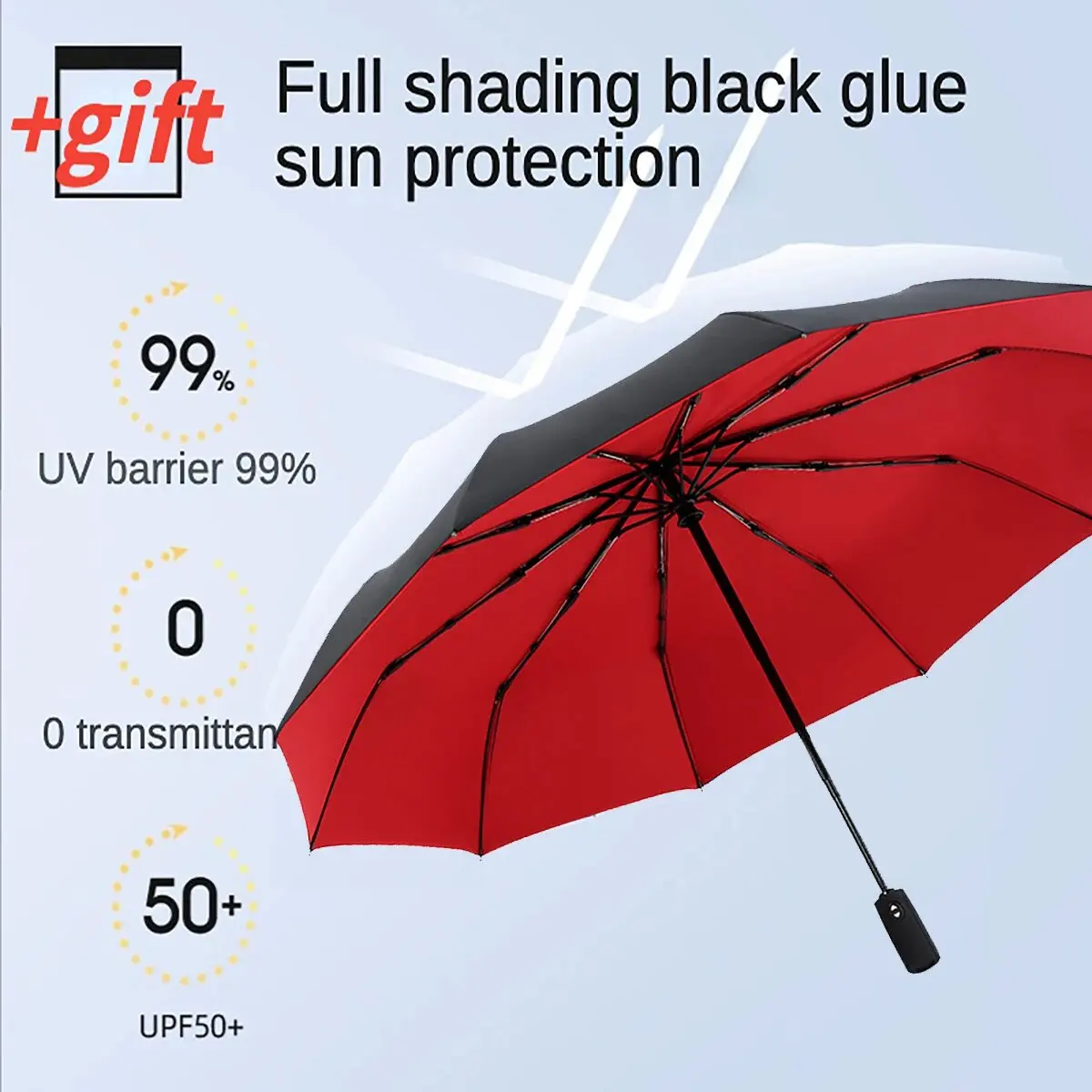 Strong Windproof Double Automatic 3 Folding Umbrella Rain Women Men 10K Car Luxury Large Umbrella Female Male Business Parasol