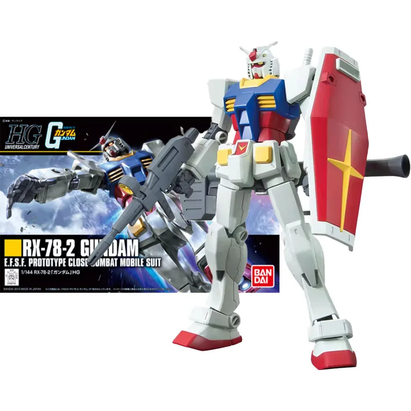 Anime Figure Original Bandai Gundam HG 1/144 REVIVE RX-78-2 GUNDAM Effects Anime Action Figure Model Modification Toys 12cm PVC