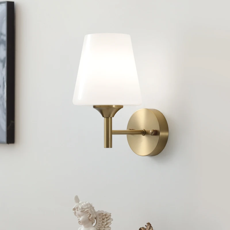 

Modern LED Wall Light Mirror Front LightS Aisle Stair Light Balcony Living Room Bedroom Bedside Light Glass Lamp