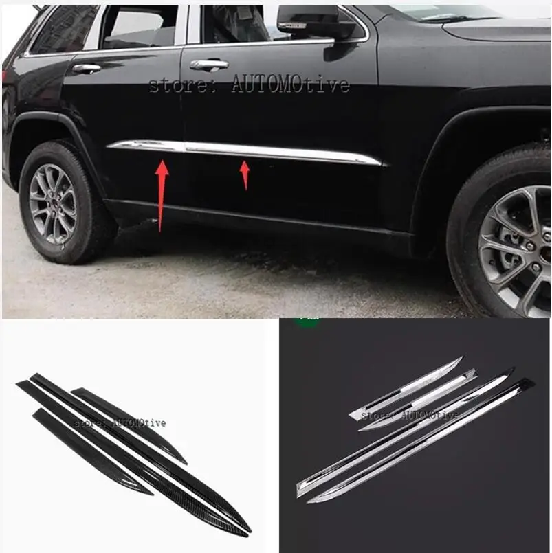 

For JEEP Grand Cherokee 2014 2015 2016 stainless steel Door Side Body Molding Cover Kit Trim