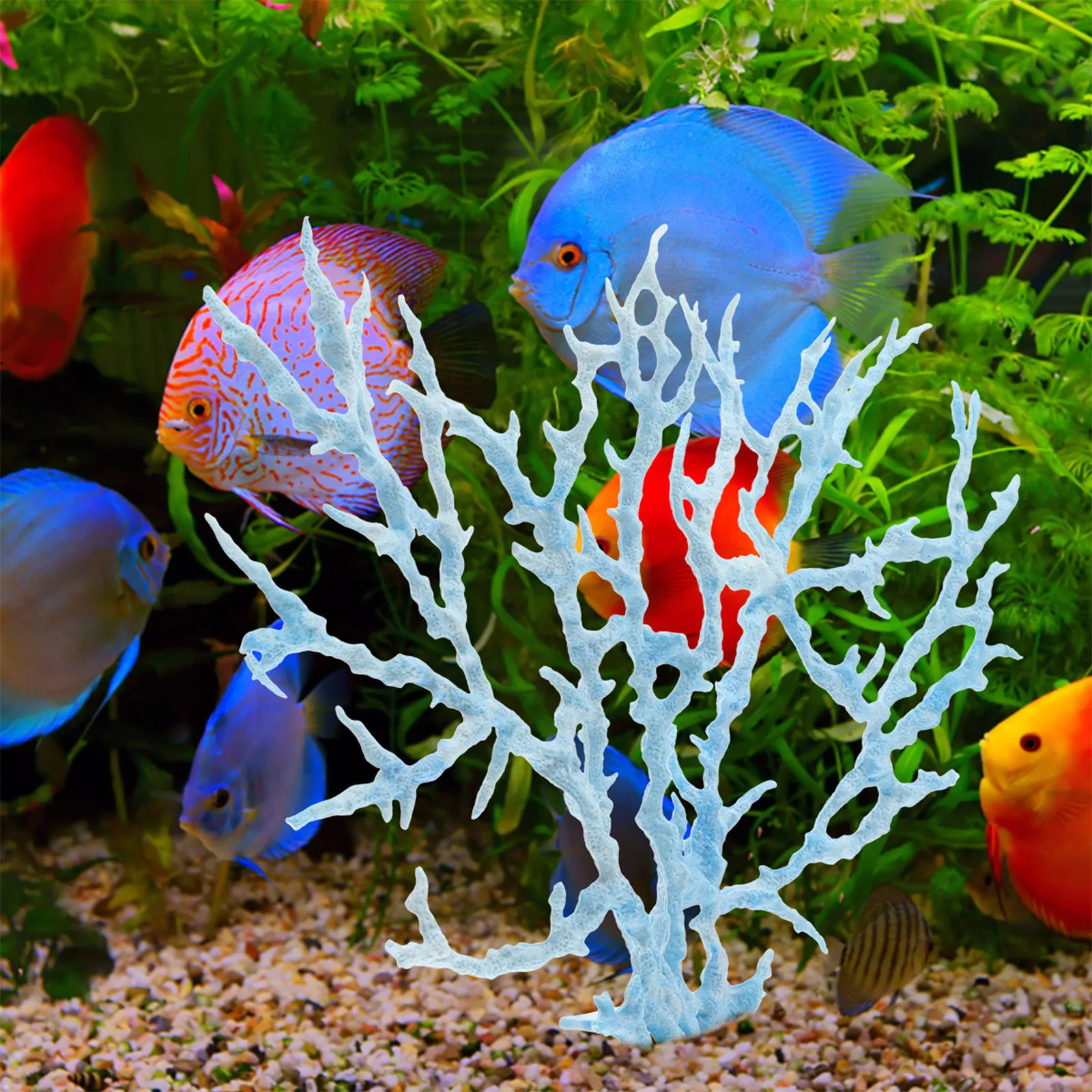 

1Pcs Plastic Aquarium Artificial Coral Fish Tank Decoration Coral Ornament Underwater Branch Landscape Realistic