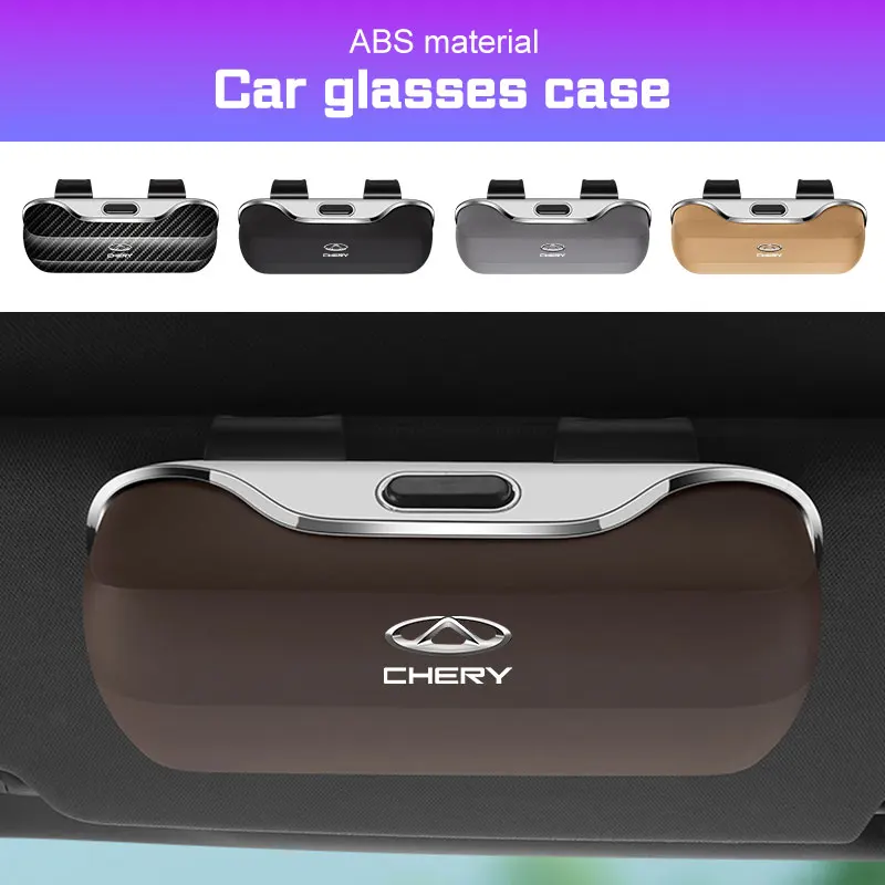 Universal Clip-On Car Sunglasses Holder For Chery Tiggo 7 8 Pro Plus Tiggo 2 3X 4 5X Tiggo7 Tiggo8 Max Sun Visor Eyeglass Case