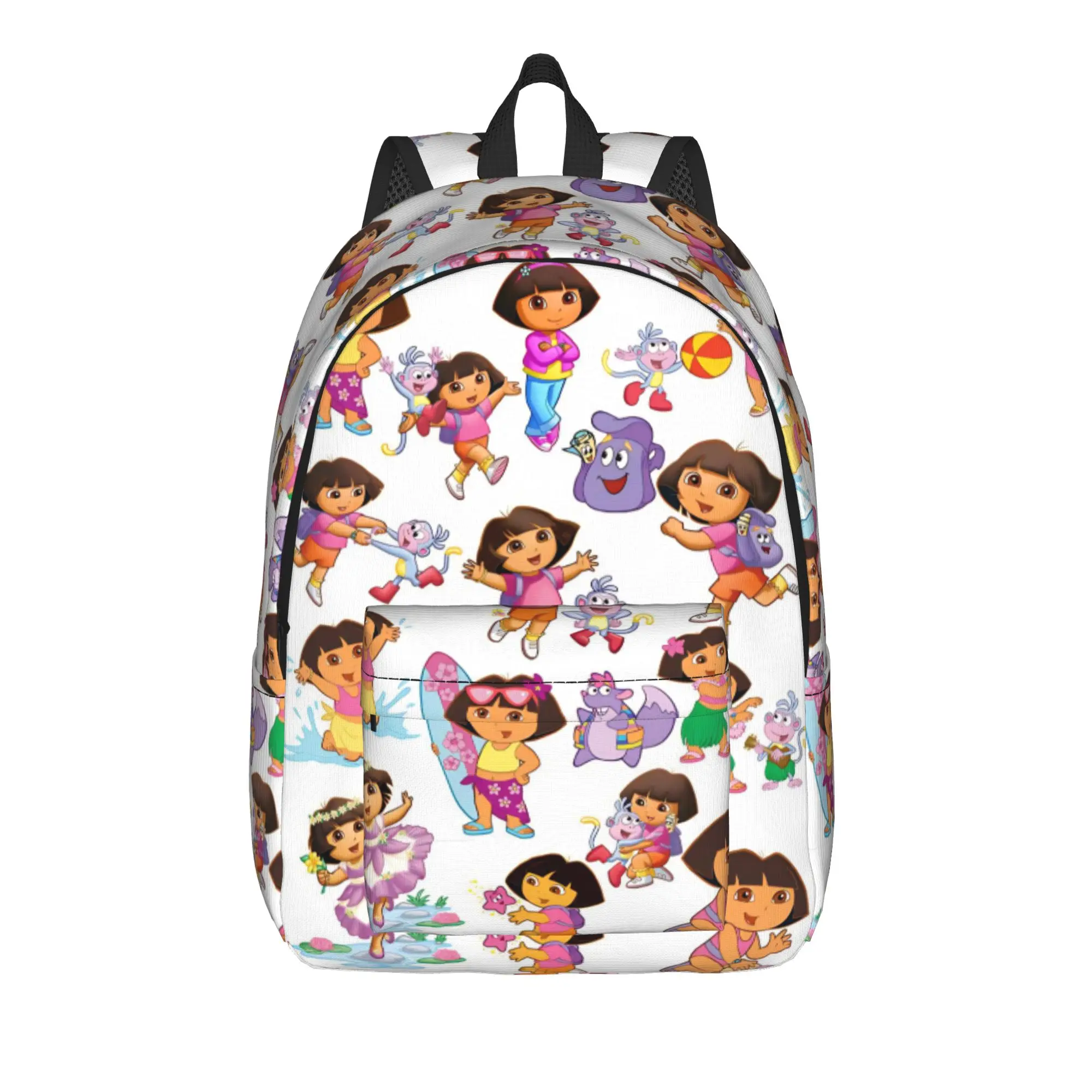 D-Doras Friends Boots Monkey Teenage Backpack Outdoor School Hiking Travel Explorer Cartoon Daypack Men Women Laptop Canvas Bags