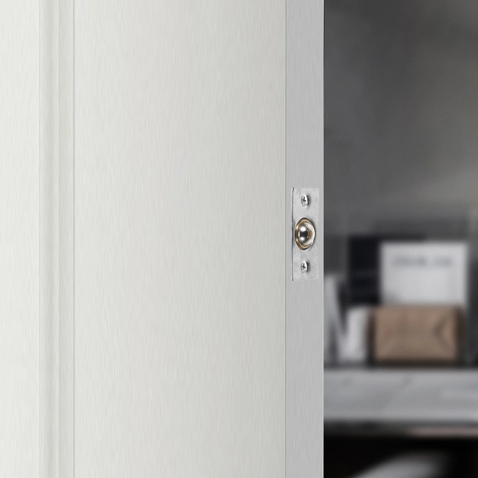 

4 Sets Door Bump Bead Stainless Steel Ball Latch Adjustable Wardrobe Closet Pantry Door Strike Cabinet Metal Catch Durable