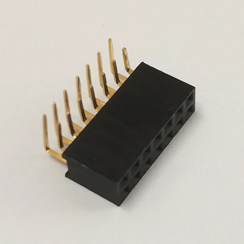 2,54 mm Rastermaß, zweireihige, rechtwinklige Buchsenleiste, 90-Grad-Biegestift-Steckverbinder, 2x2P/3/4/5/6/7/8/9/10/12/20/40P PCB-Buchse – Detail 11