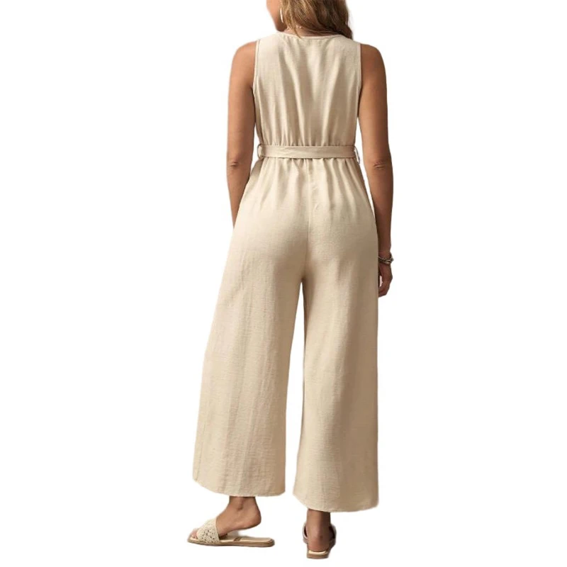 Maternity Jumpsuit Pregnant Women's Clothing Loose Casual Wide Leg Gravida Pants Pregnancy Trousers Sleeveless Breathable ﻿