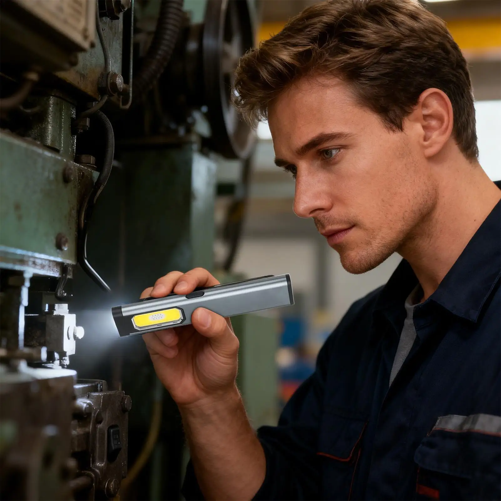 مصباح يدوي صغير قوي مقاوم للماء بمشبك إضاءة على المصابيح المحمولة مع ذيل مغناطيسي للمشي لمسافات طويلة والسفر في الهواء الطلق والسيارة