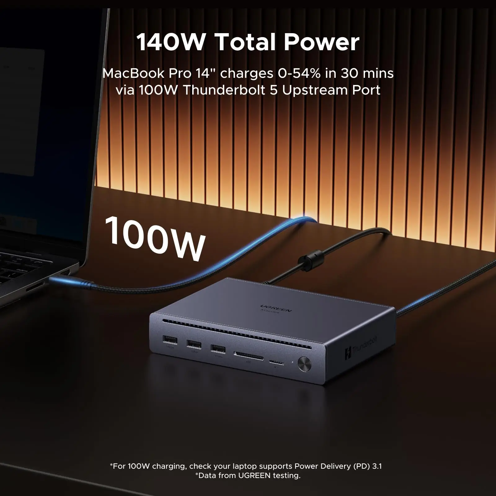 UGREEN Maxidok Thunderbolt 5 Docking Station,Triple 4K@144Hz, 3xTBT5 Port,10-in-1, 120Gbps Max Transfer, DP 2.1 Port, 8K@60Hz