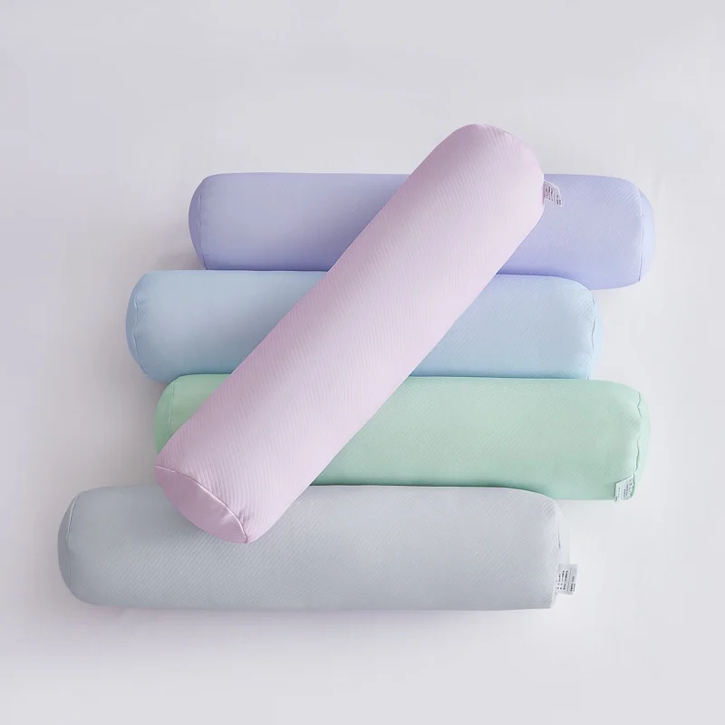회색 긴 실린더 목 베개, 코어, 경추 목 롤, 폴리에스터 박제 라운드 볼스터, 바디 지지대 소파 쿠션 탈착식