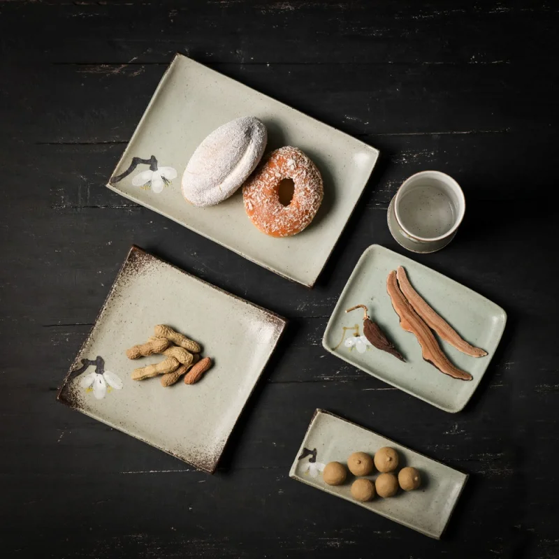 Jingdezhen Stoneware Bowl and Dish Set Household Chinese Hand Painted Underglaze Ceramic Tableware Japanese Bowl and Plate Bowls - view 2