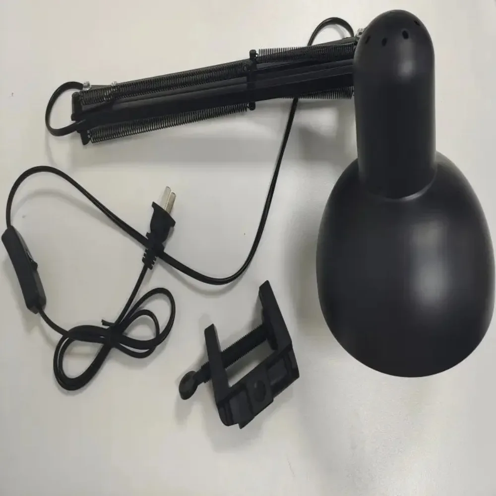 1/6/12Pcs Durable Foldable Desk Lamp Clip on Telescopic Eye Protection Retro Bedroom Study Table Lamp Home Decor for E27 Bulb