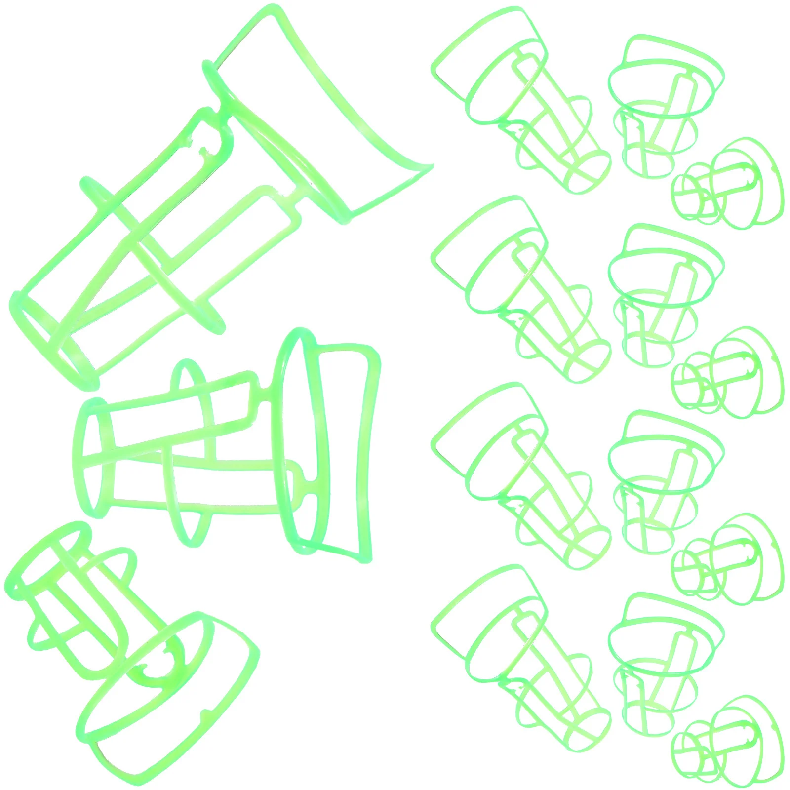 15 قطعة أغطية زجاجات التسريب 100 مللي 250 مللي 500 مللي دائم Pp قابلة لإعادة الاستخدام شبكات المالحة لمستشفى المنزل التمريض تخزين أصحاب معلقة #4