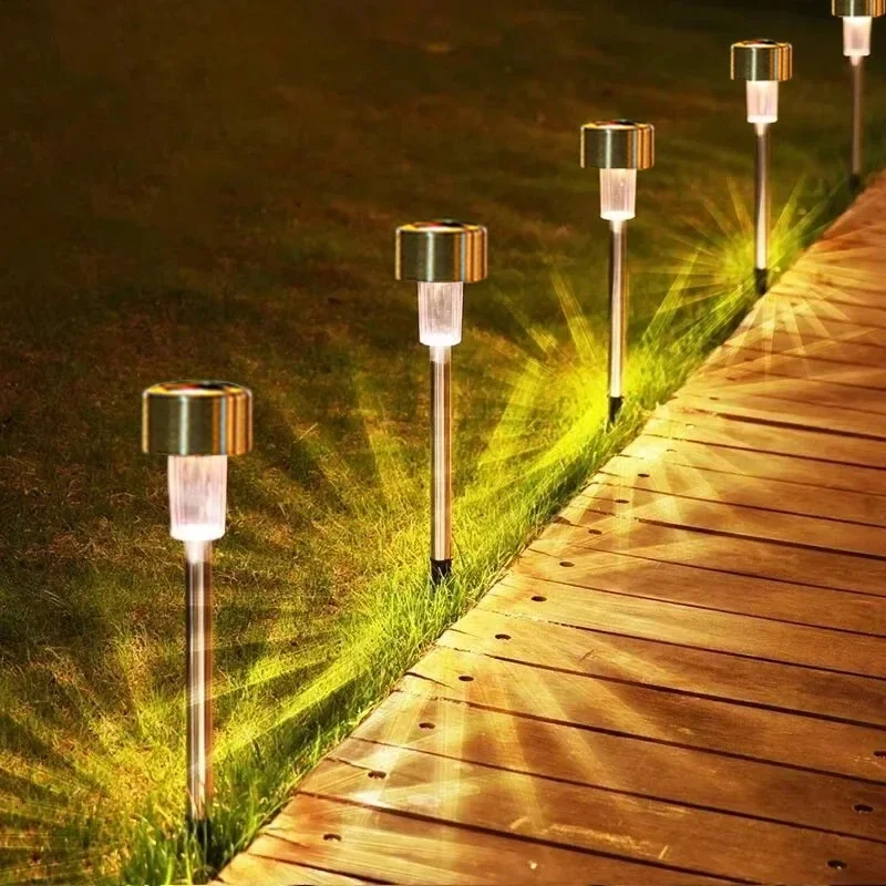 10 قطعة أضواء الشمسية في الهواء الطلق مصابيح حديقة تعمل بالطاقة الشمسية مصباح فانوس إضاءة المناظر الطبيعية مسار ساحة الحديقة حديقة الديكور