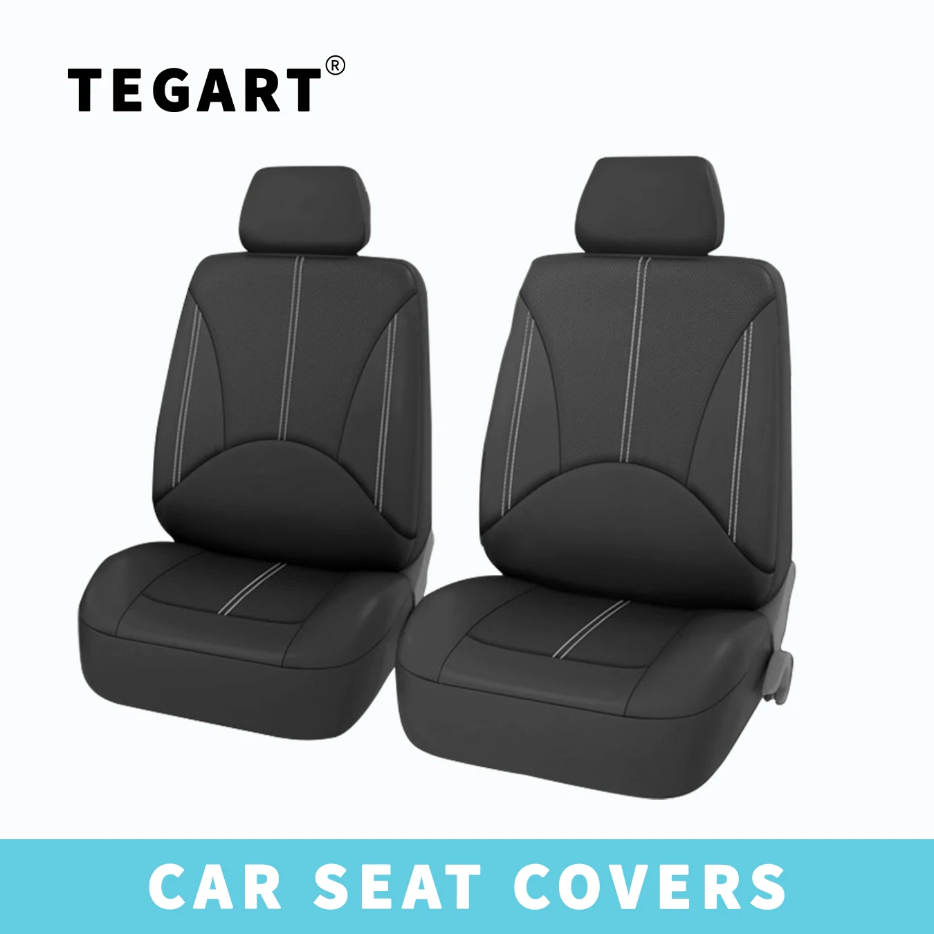 

Universal Full-Wrapped Leatherette Car Seat Cover Set Breathable Auto Seat Cushion Compatible with Airbag