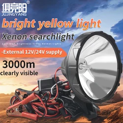 High power 220W headlamp outdoor camping fishing 12V xenon lamp 24VHID spotlight strong light long-range headlight