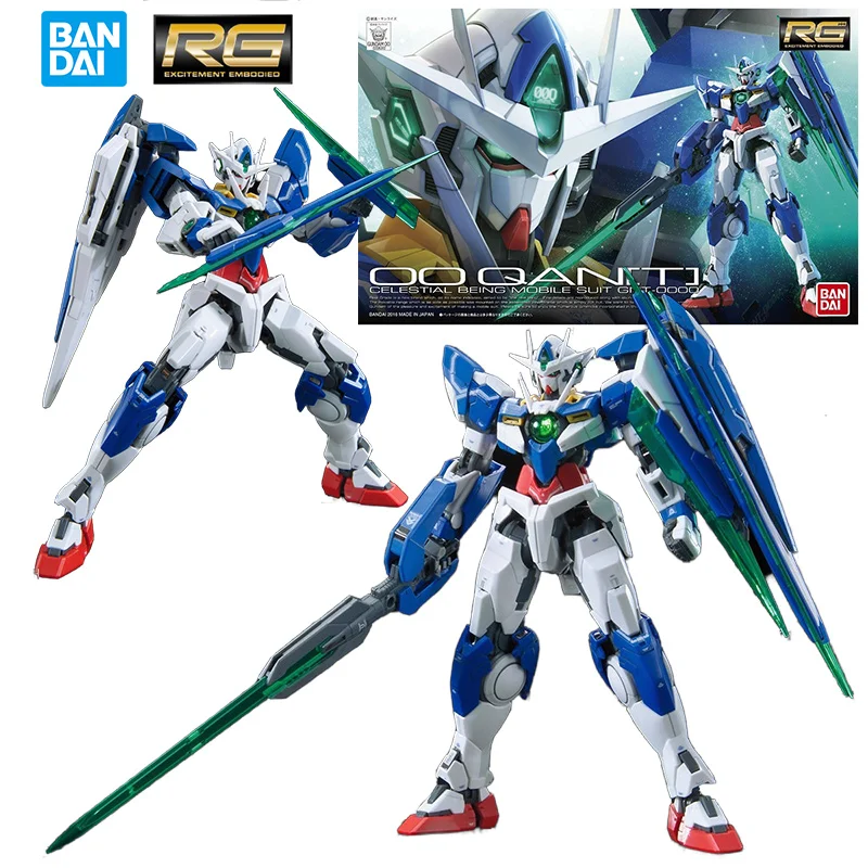 

Bandai RG 21 GNT-0000 00 Qan[T] 1/144 14Cm Gundam 00 Anime Original Action Figure Model Assemble Toy Birthday Gift Collection