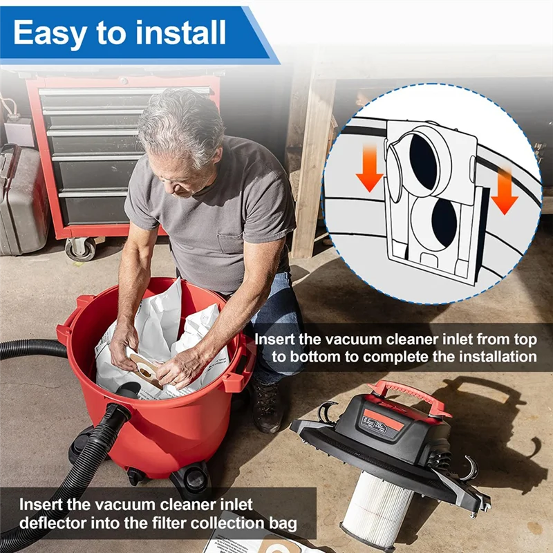 

AFOURT-7413197 Узел дефлектора вакуумного впуска для пылесосов Shop-Vac для влажной/сухой уборки, держатель вакуумных мешков для пыли, замена дефлектора грязи