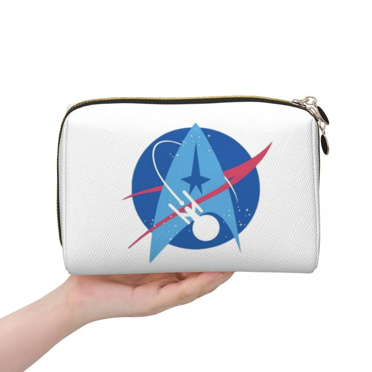 Star Treks Science Fiction TV Series Women Cosmetic Bag Travel Makeup Organizer Pouch Toiletry Storage Dopp Kit Case