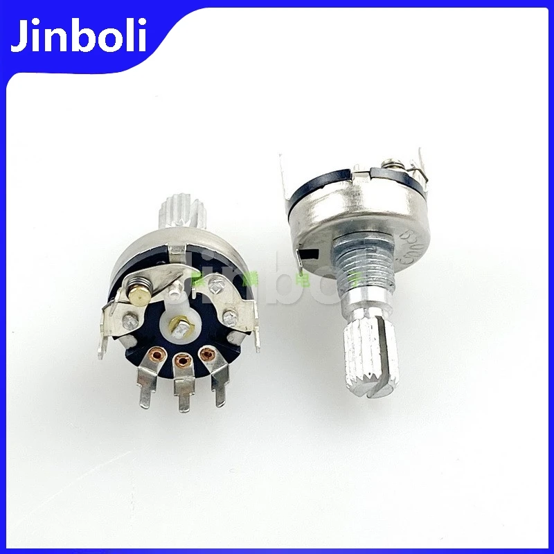 3PCS R17 Type 5-Pin Vertical Potentiometer B500Ω B500R With Rotary Switch Flower Shaft Length 18mm Dimming Remote Sensing