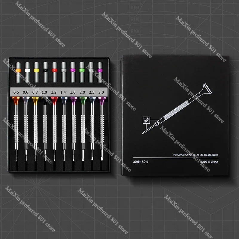 watch repair tool precision screwdriver glasses mobile phone watch mini stainless steel one-word flat mouth set