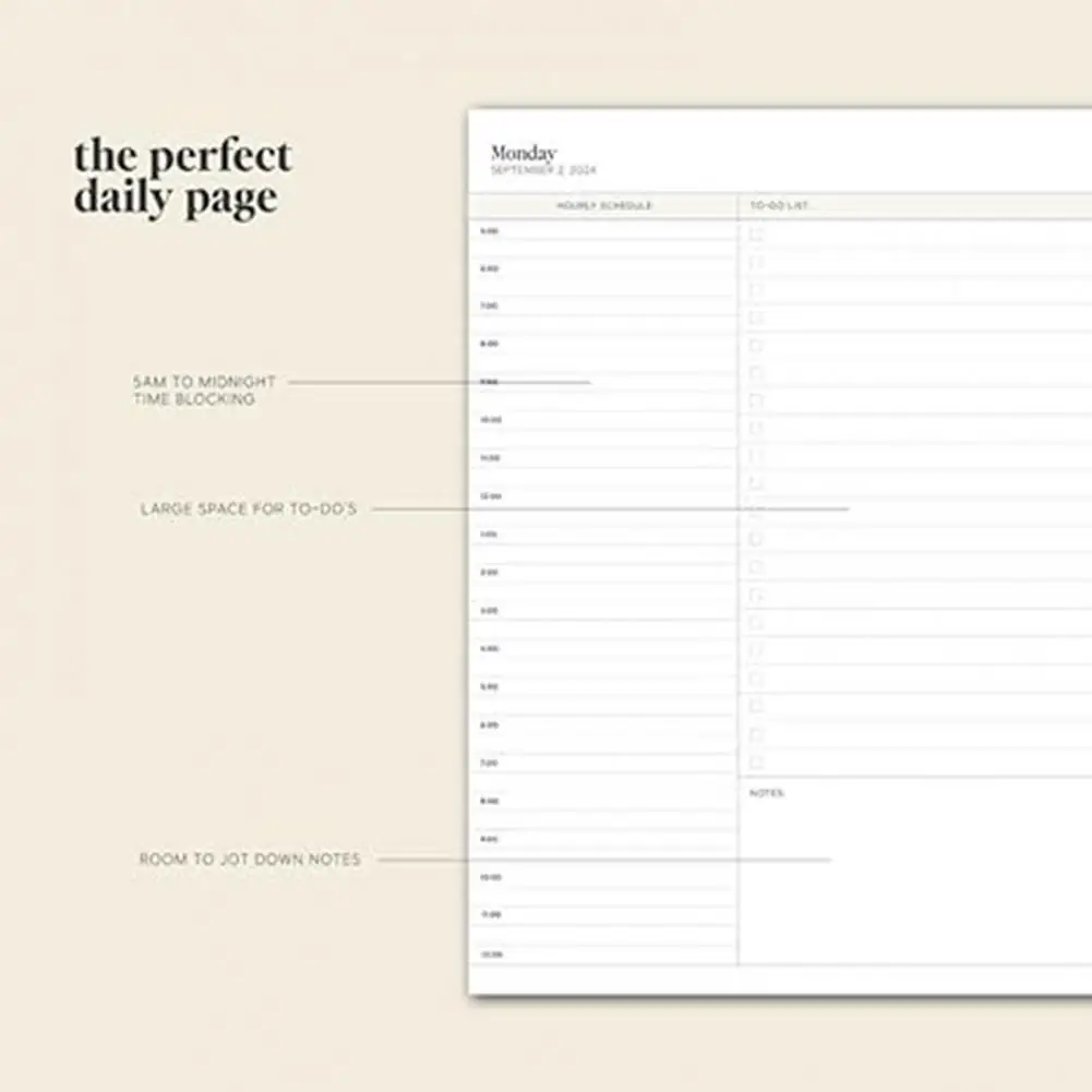 

Yearly To-do Organizer 2024-2025 Planner Notebook Academic Calendar Appointment Book To-dos Journal for Productivity