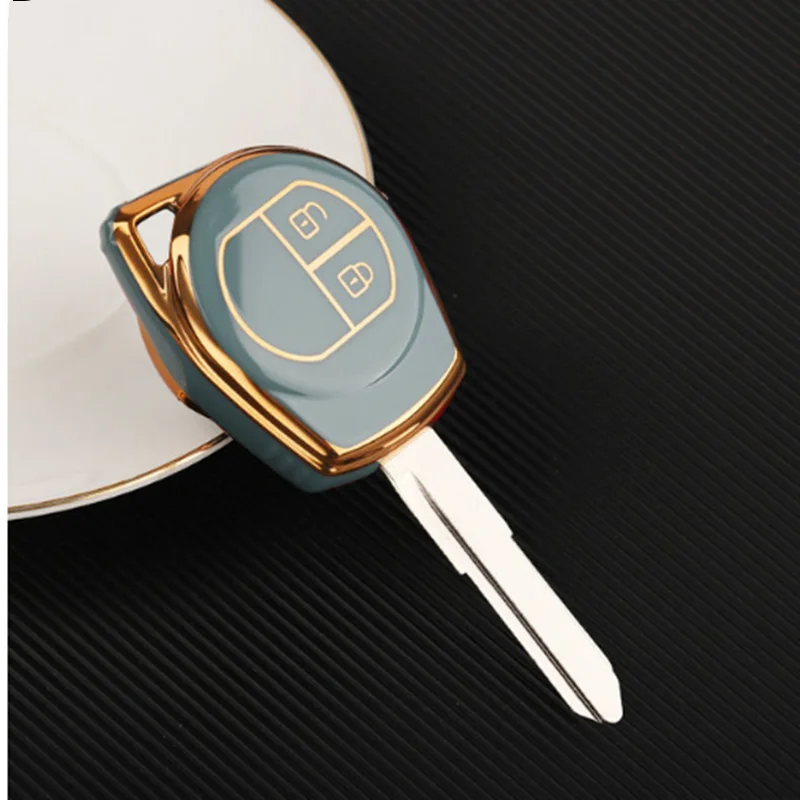 TPU Car Key Case Cover Shell Fob for Suzuki Swift Grand Liana SX4 Window Vitara Amagatarai Keychain Accessories