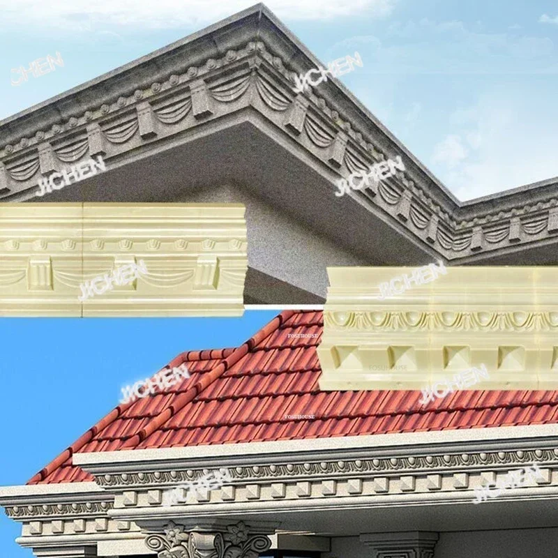 

JC Designer Art Eaves Line Molds Household Roman Column Cornice Drip Line Modern Villa Eaves Line Exterior Wall Decoration Templ