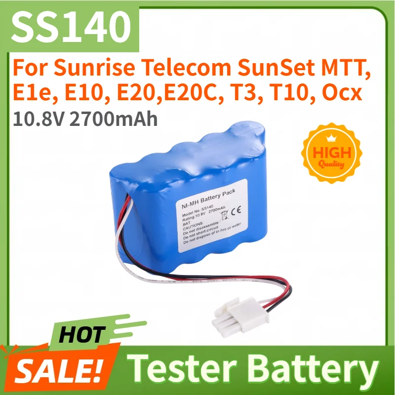 10.8V 2700mAh High Quality Battery SS140 For Sunrise Telecom SunSet MTT E1e E10 E20 Tester Brand New Replacement Battery