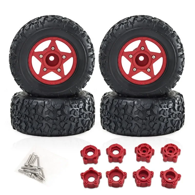 

4Pcs 112mm 1/8 1/10 Short Course Truck Tire Tyre with 12mm 14mm 17mm Wheel Hex for Trxs Slash ARRMA SENTON HSP HPI RC Car