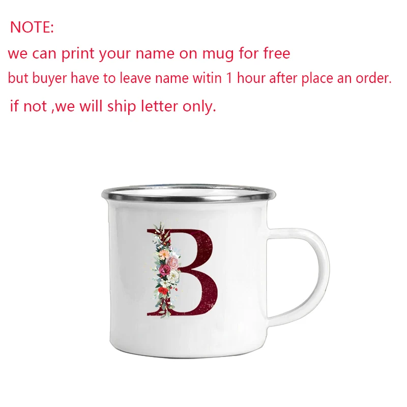 Personalized Mug Floral Initial Name Cup Custom Name Tea Coffee Hot Chocolate Mugs Bride Bridesmaid Mothers Day Gifts