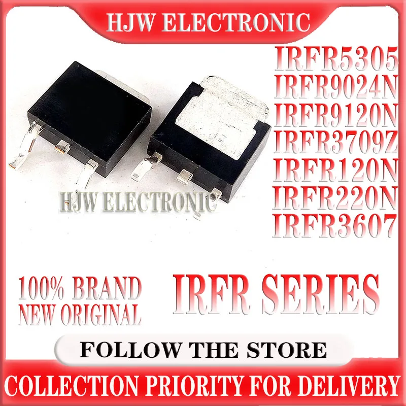 10pcs IRFR5305 TO-252 FR5305 IRFR9024N IRFR9024 FR9024N IRFR9120N FR9120N IRFR3709Z FR3709Z IRFR3709 IRFR120N IRFR220N IRFR3607