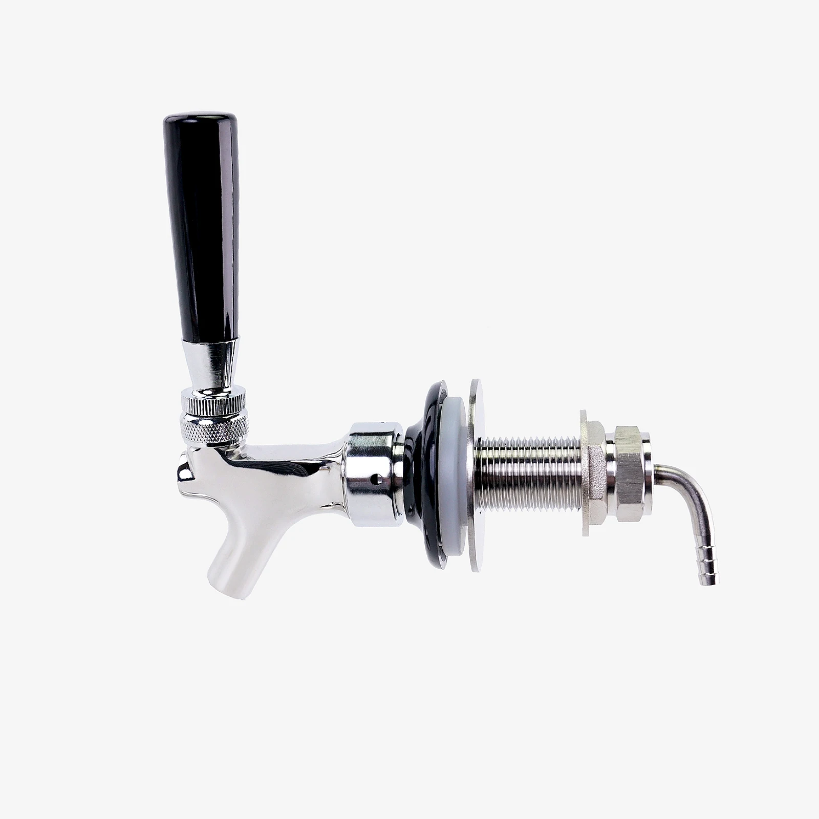 All-Stainless Steel Adjustable Beer Faucet with Flow Control for Homebrew and Bar Use
