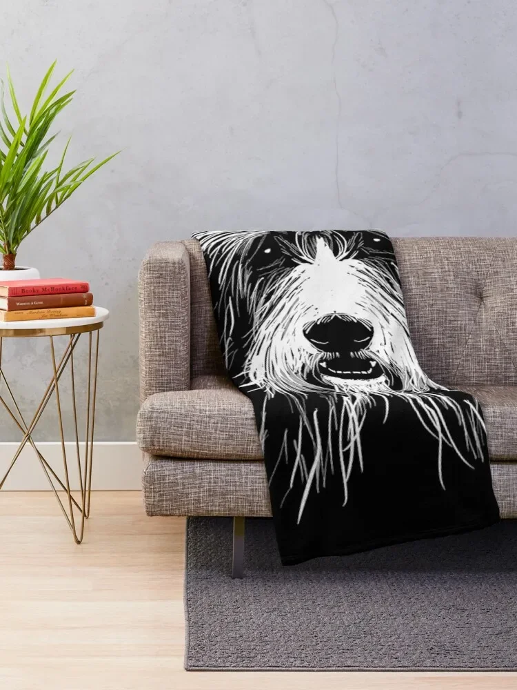 Bearded Collie Throw Blanket for winter Stuffeds Retros fluffy Blankets