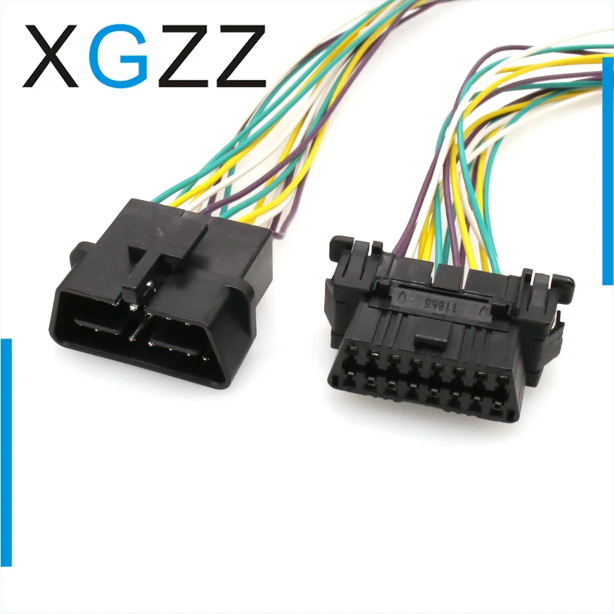 179631-1 Automotive OBD Connector 16 Hole Diagnostic Plug Male Female Docking Plug DJ7163-1.8-1121