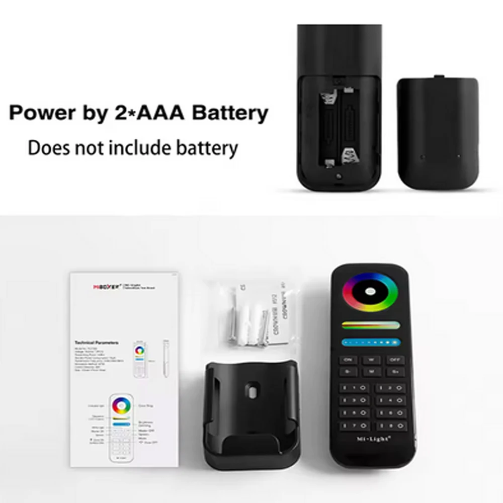 Miboxer Black RGB CCT/RGBW/Single Color Touch Dimming Remote Controller Fo LED Lamp Contoller FUT087 FUT089 FUT096 FUT092