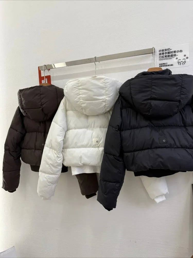 أنثى رشاقته الدافئة الرياضة فضفاضة الصلبة أسفل مقنعين النساء الشتاء الكلاسيكية قصيرة سترات ملابس النساء أبلى سترة مبطنة بالقطن