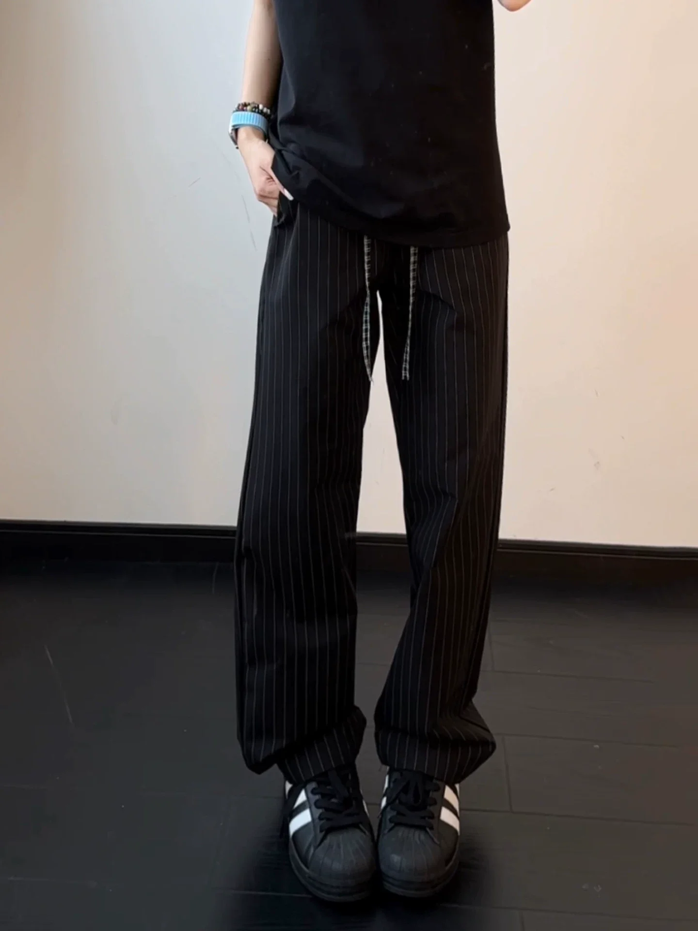 Cleanfit Men's Summer Thin Straight Leggings Ice Silk Drapey Pants Casual Trousers Slimming Effect Comfortable Polyester Fiber