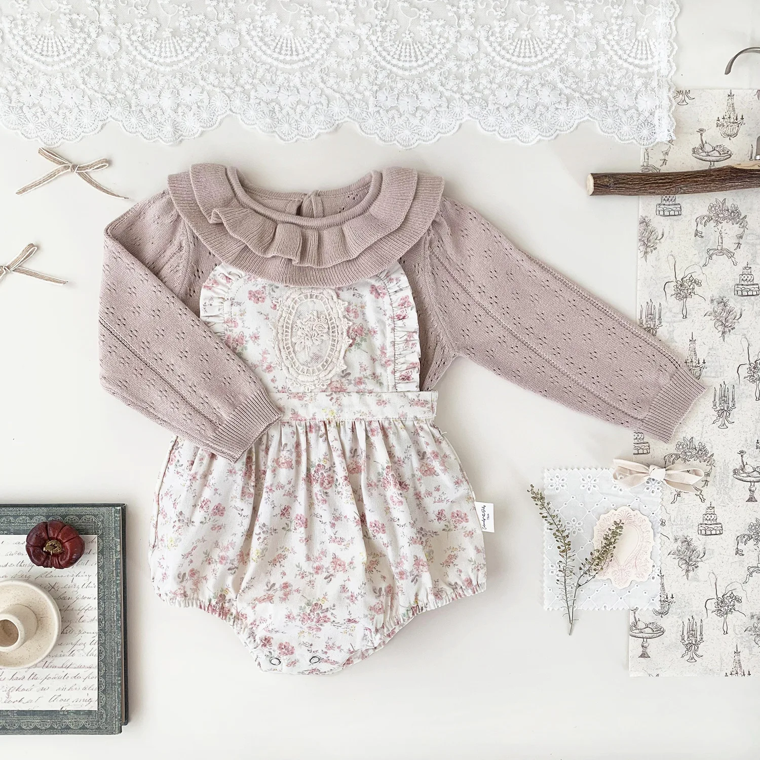 ملابس داخلية للفتيات الصغيرات لربيع 2026 بتصميم أنيق من قطعة واحدة بحمالات ملابس صلبة ملابس للفتيات الصغيرات #3