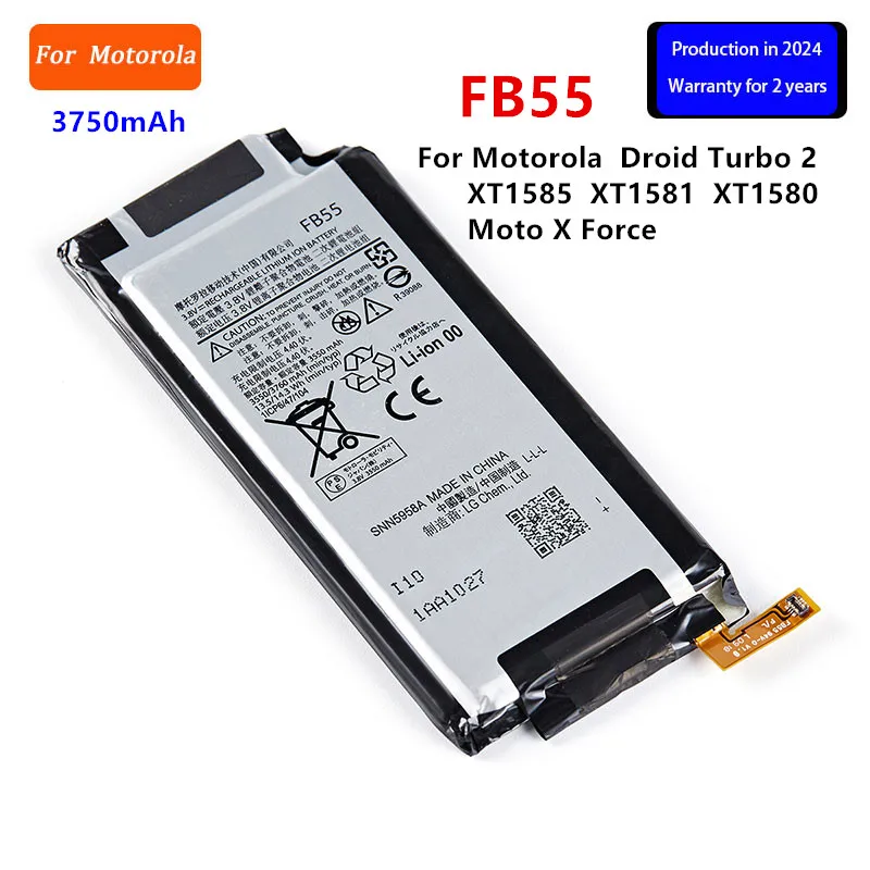 

100% Original FB55 3760mAh Battery For Motorola Moto DROID Turbo 2 XT1585 XT1581 XT1580 /Moto X Force Mobile phone