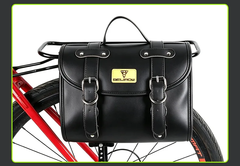 4,6L Wasserdichte Retro-Punk-Stil Fahrrad-Lenkertasche, Vordere Aufbewahrungstasche für Mountainbike, Faltbares E-Bike, Roller – Detail 11
