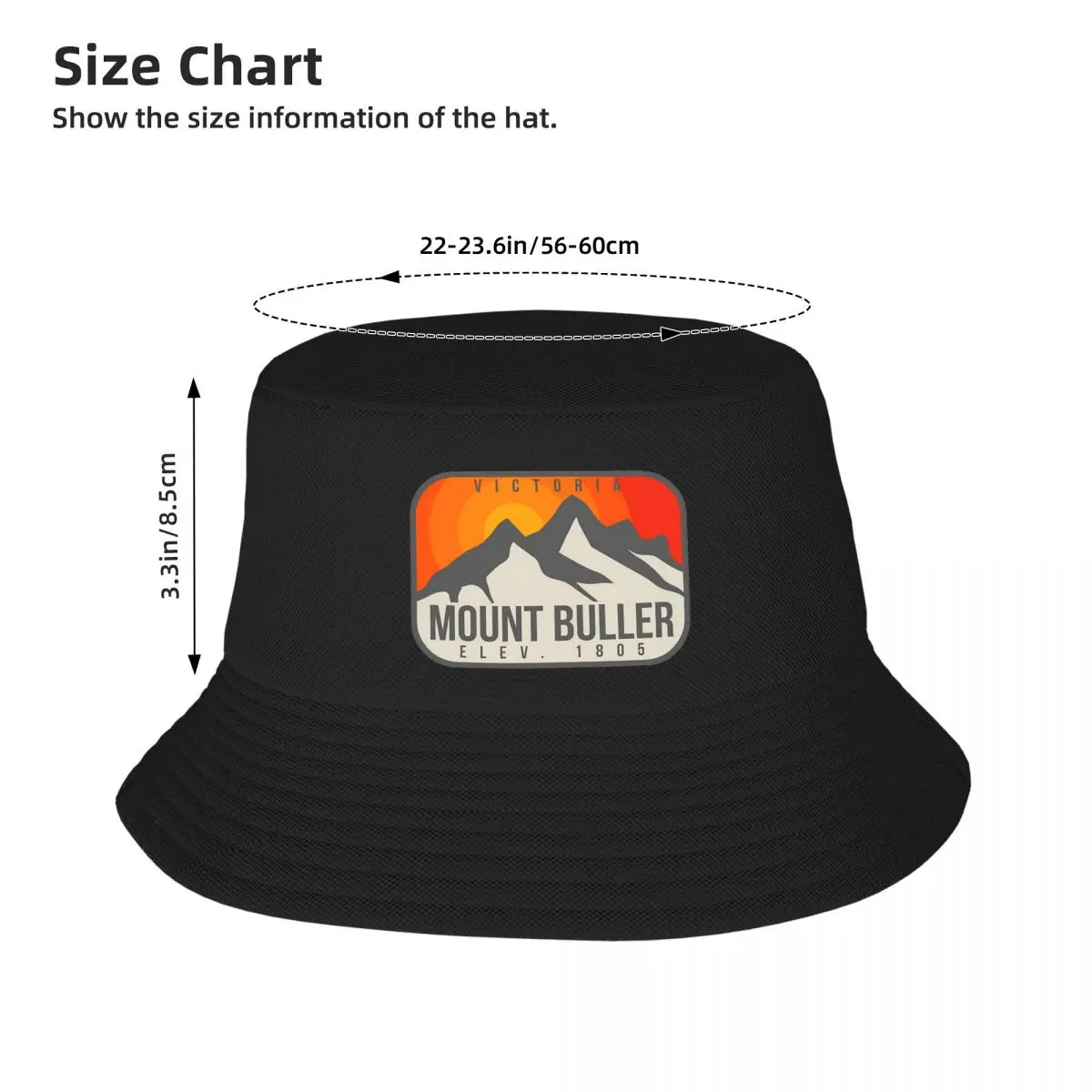 Mount Buller Victoria Australia Bucket Hats Panama For Kids Bob Hats Reversible Fisherman Hats Summer Beach Fishing Unisex Caps