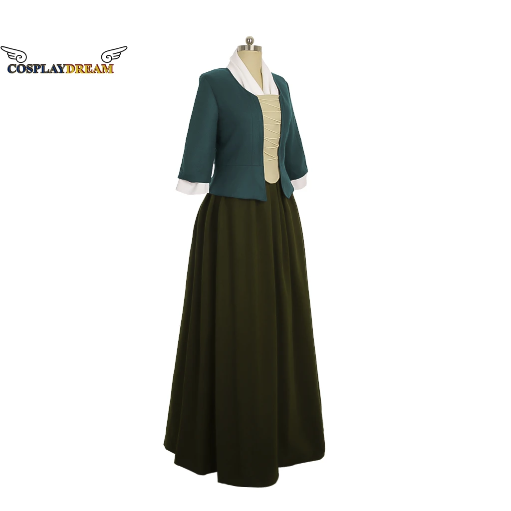 TV Outlander Claire Randall Fraser Cosplay Costume Women Highland Top Skirt Scarf Suit Custom Made