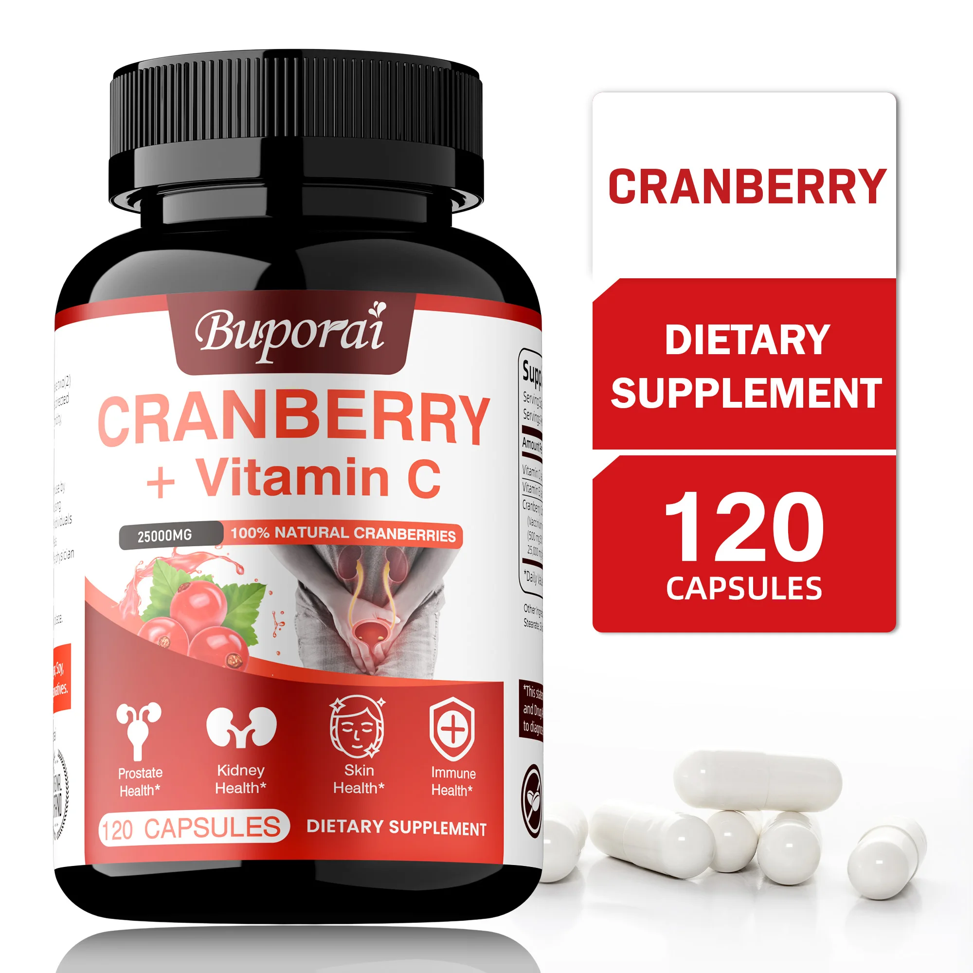 

Клюква + витамин С - антиоксидант, очищение и восстановление почек, здоровье мочеиспускания и морской пузырь, здоровье сердечно-сосудистой системы