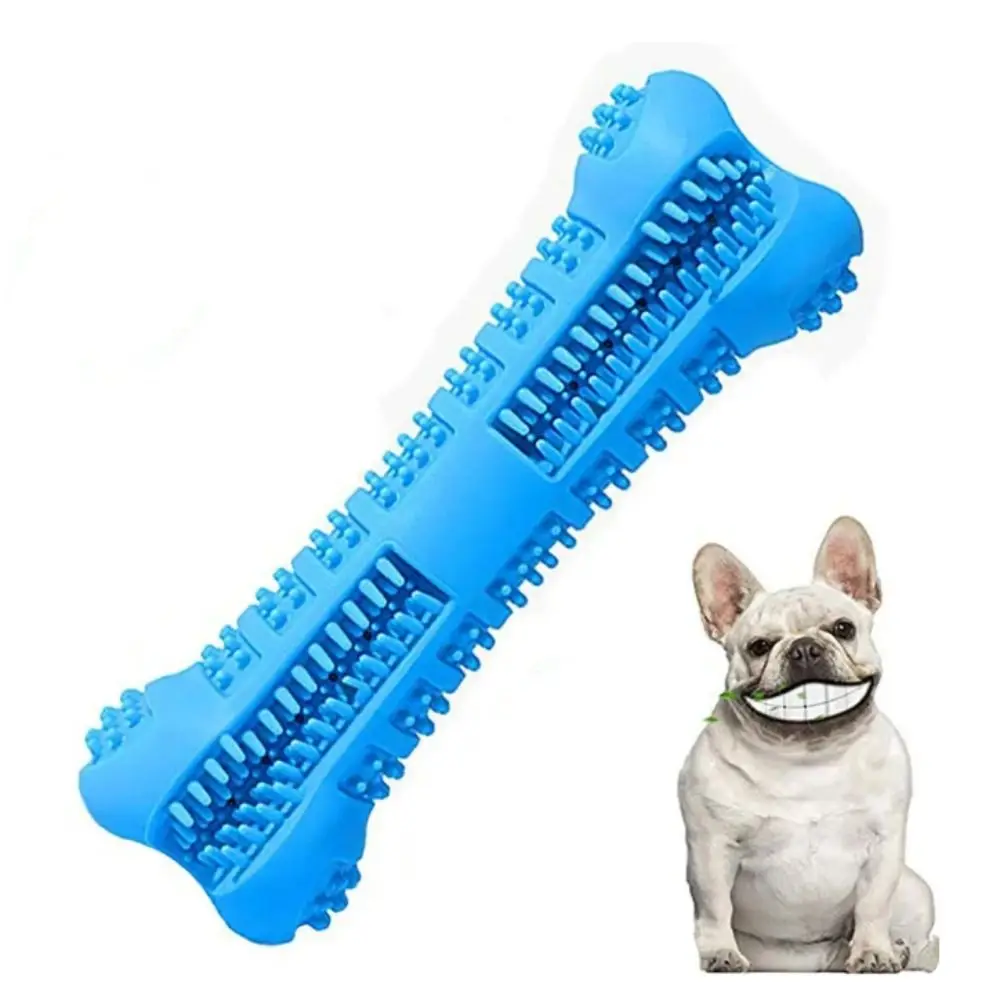 Pet Toothbrushes Puppy Chew Toys Soft Rubber Dog Brush Stick 360 Degree Teeth Cleaning Toothpaste  Animal Supplies