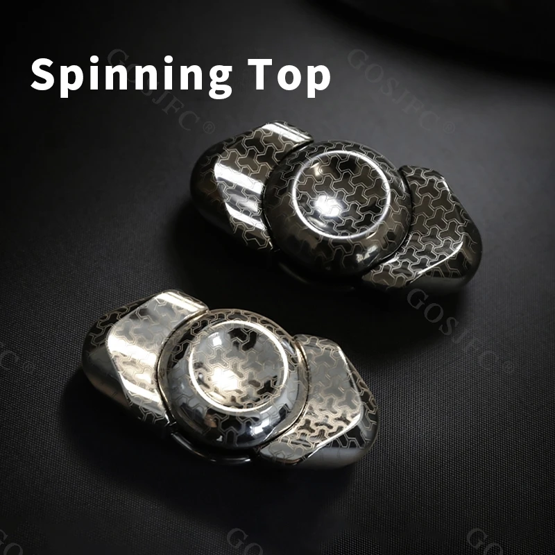 Pauwenveer Twee bladeren Fidget Spinner Vingertop Gyro Volwassenen Stress Relief Speelgoed Metaal Titanium Legering Fidgeting speelgoed